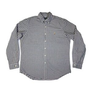 Polo Ralph Lauren Mens Large Plaid Oxford Button Down Shirt Pony Logo Cotton